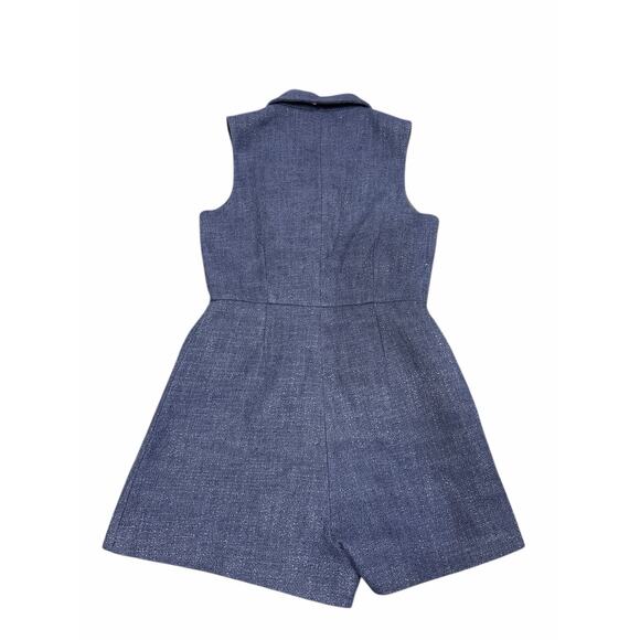 Tuckernuck Pomander Place Navy Tweed Campbell Romper - Picture 9 of 11